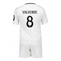 Dres Real Madrid Federico Valverde #8 Domaci za djecu 2024-25 Kratak Rukav (+ kratke hlače)